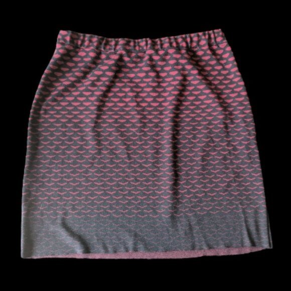 -Red black Knitted Pencil Skirt Fits 1X 16-18 - Picture 1 of 5